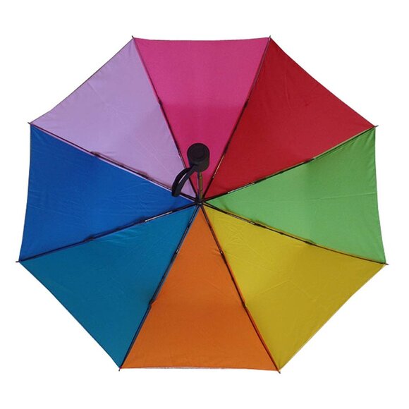 Variety To Go Windproof Compact Travel Umbrella, Rainbow Color - Picture 3 of 5